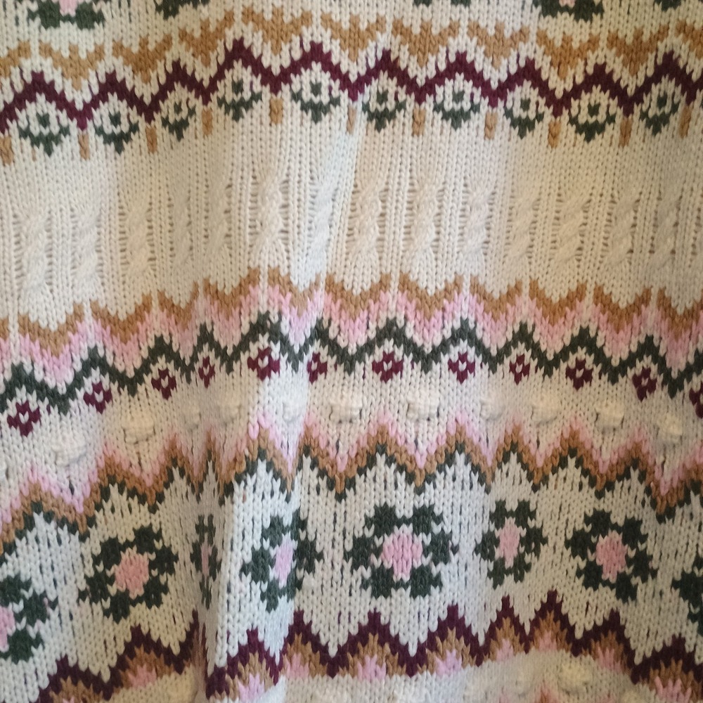 Perfectly Priscilla Large Nordic Fair Isle Tunic‎ Sweater Dress Wool Blend NWT - Picture 13 of 14
